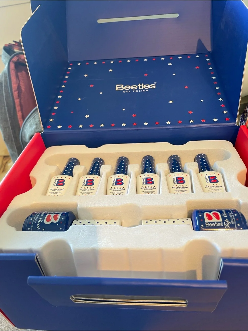 Beetles 4th of July Nails Hema-free Gel Kit With UV Nail Lamp